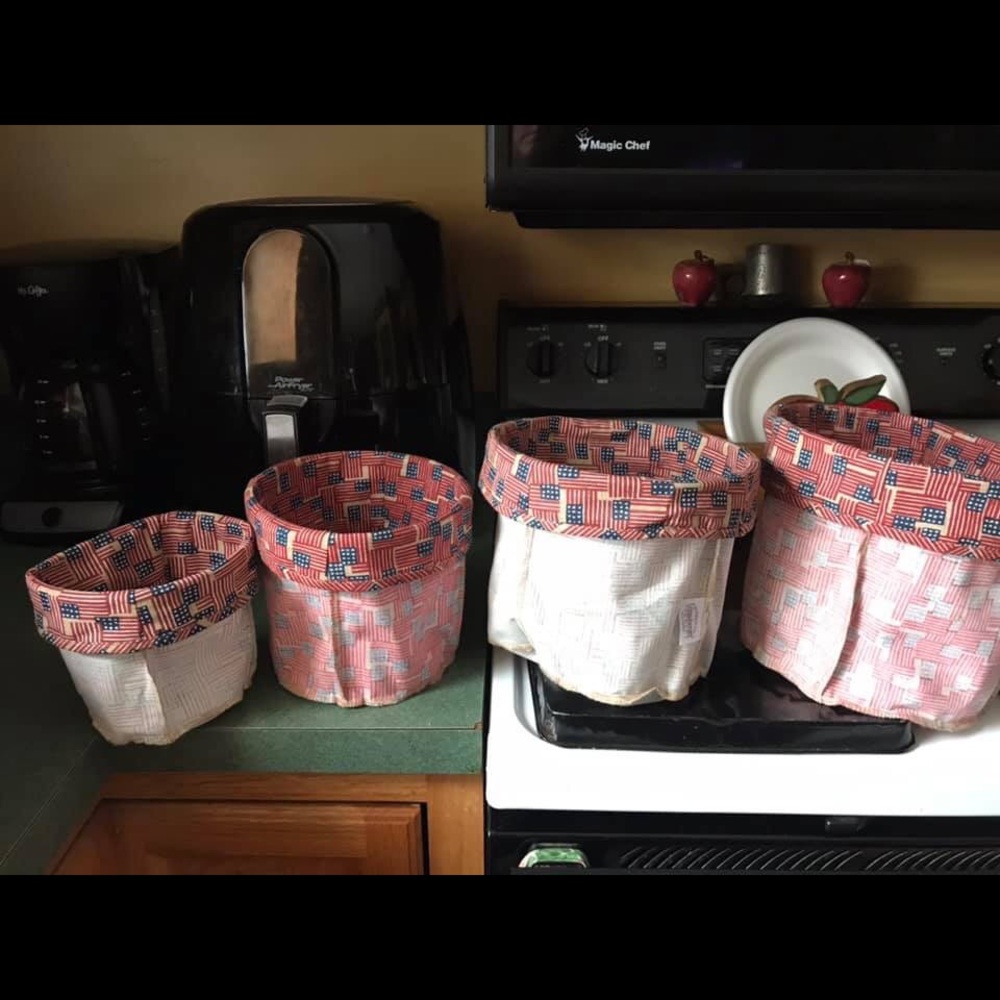 Longaberger basket liners canister set